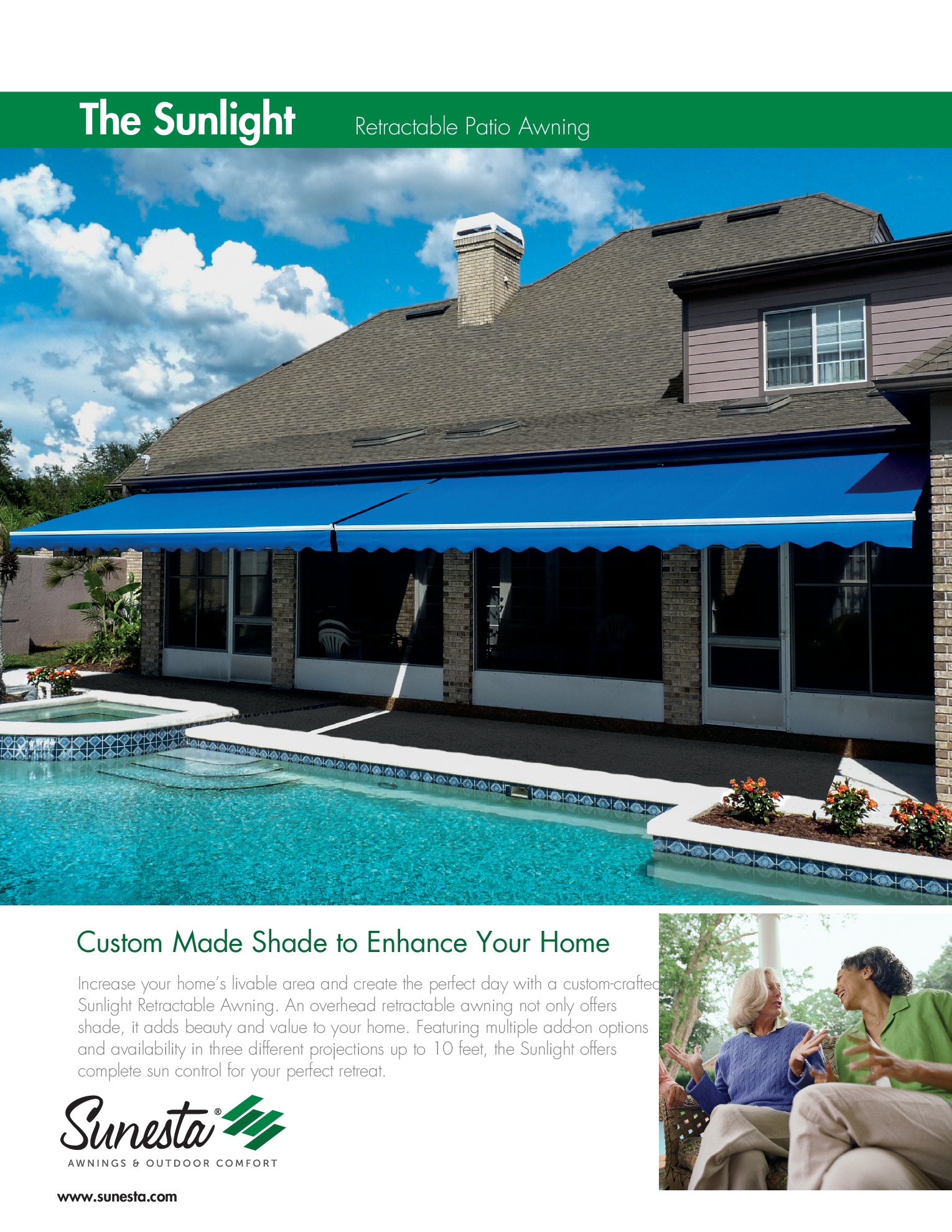 Sunesta brochure blue awning